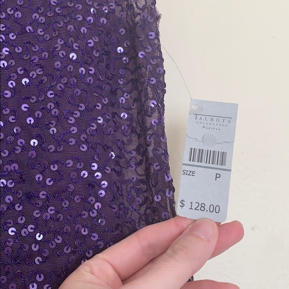 Talbots Collection Sequin Tank Top Petites SZP - Picture 4 of 9